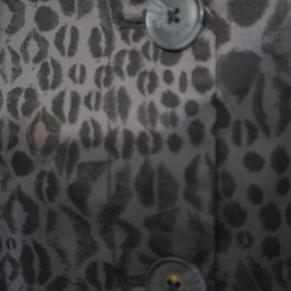 Vintage Y2K Kirna Zabete Lip Print Belted Trench/Dress Sz XL - Picture 6 of 6